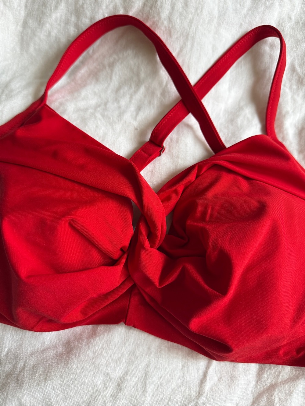 Athleta Red Twist-Front Bralette - Picture 2 of 5